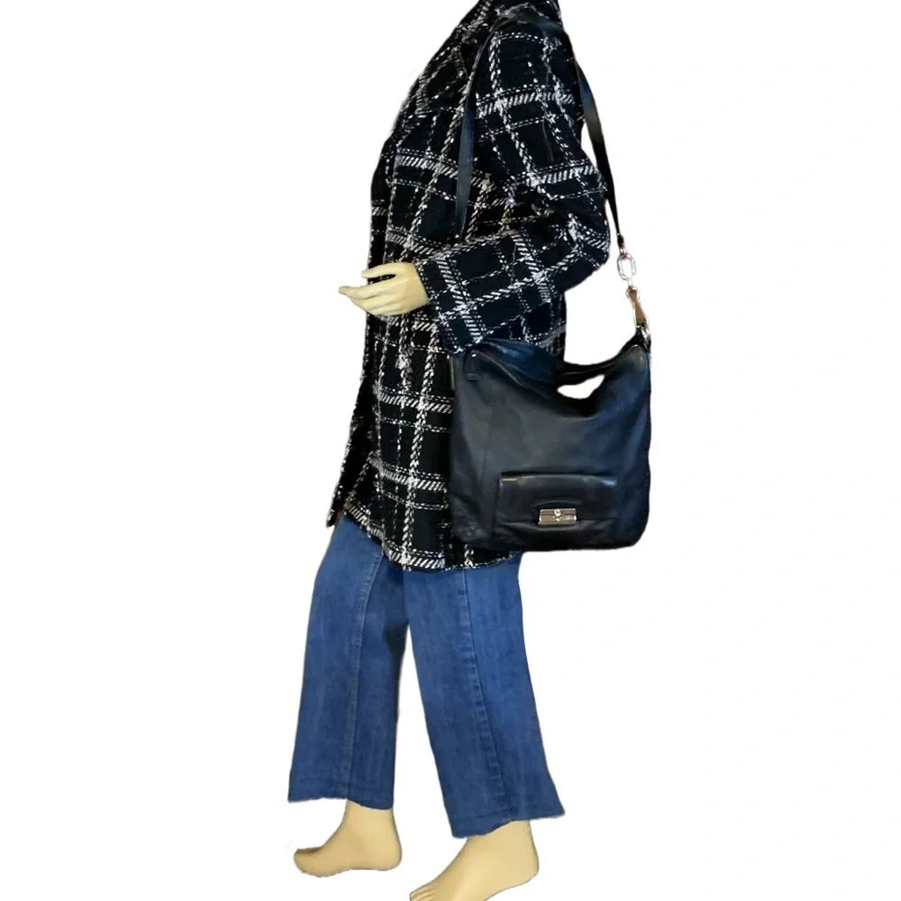 COACH “KRISTIN” BLACK LEATHER 14783 SHOULDER BAG